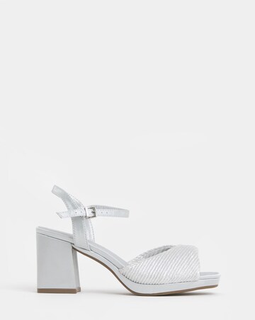 Eve Pleated Two Part Platform Heels - Wide Fit (E)