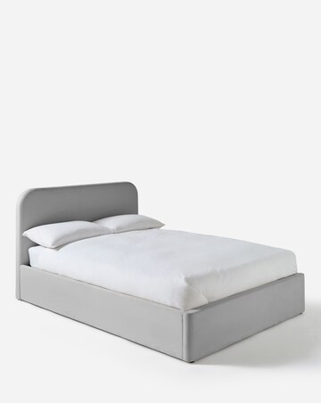 Emery Fabric Ottoman Bedframe with mattress