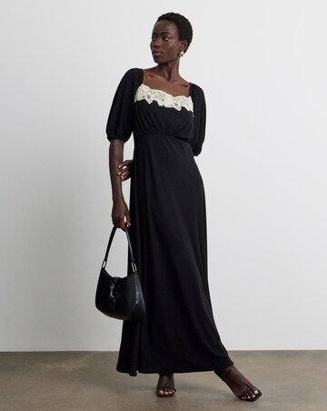 Joanna Hope Contrast Lace Midi Dress