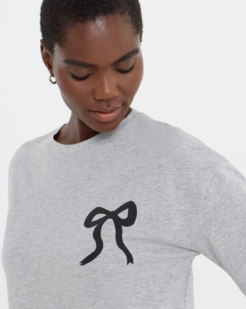 Pretty Secrets Value Grey Marl Bow Nightie