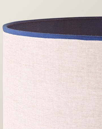 ValueLights Amara Navy Twist Floor Lamp with Colour Match Inner Shade