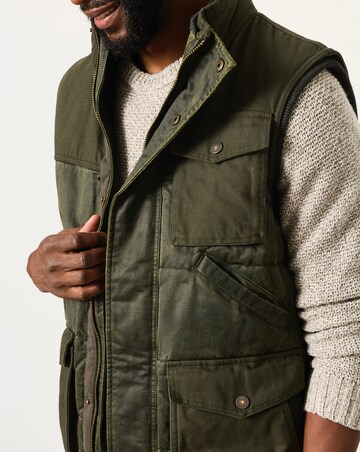 FatFace Broadsands Quilted Gilet (Regular & Tall) - Khaki