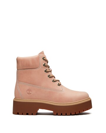 Timberland Pink Stone Street Lace Up Boots - Standard Fit (D)