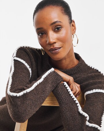Contrast Whipstitch Jumper