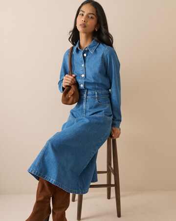 NOBODY'S CHILD LEE TENCEL MIDI DRESS
