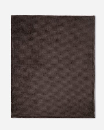 Waffle Fleece Throw - Chocolate