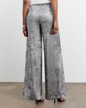 Joanna Hope Hammered Foil Wide Leg Trouser
