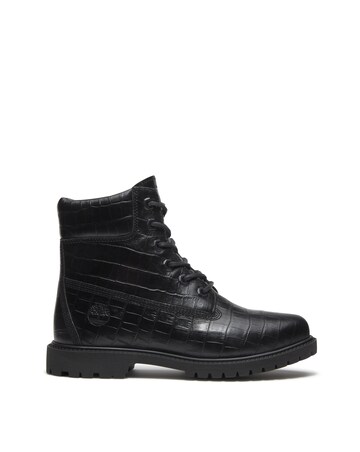 Timberland Black Premium 6 Inch Lace Up Boots - Standard Fit (D)