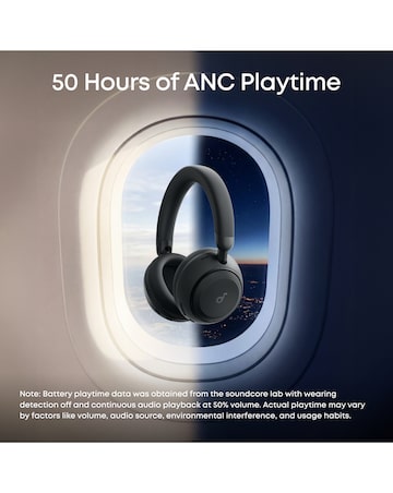 Soundcore Space 2 Wireless Noise-Cancelling Headphones - Black