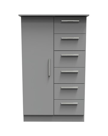 Eider Ready Assembled 1 Door 5 Drawer Kids Wardrobe - Kids