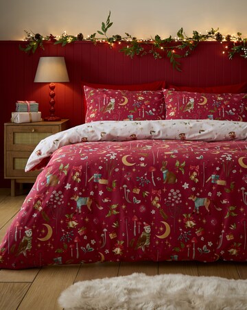Catherine Lansfield Christmas Enchanted Twilight Duvet Cover Set