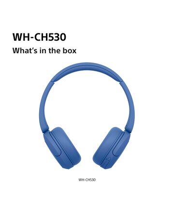 Sony WH-CH530 Wireless On-Ear Headphones - Cobalt