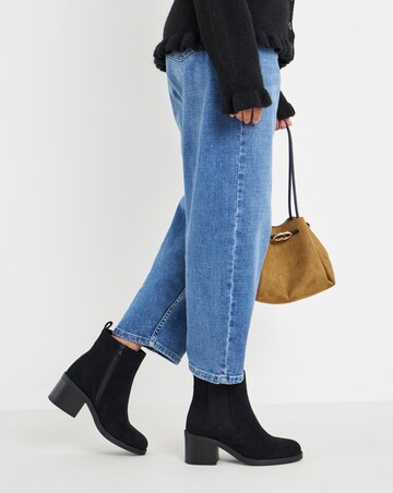 Aisha Block Heel Chelsea Ankle Boots - Extra Wide Fit (EEE)