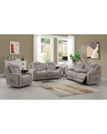 Jago Power Recliner 2 Seater Sofa Console, Temperature Control & Immersive Sound