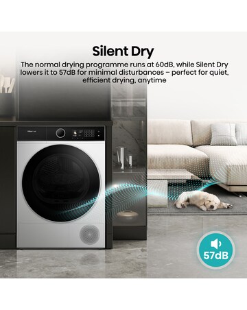 Hisense 5i 9kg KitchenFit Heat Pump Dryer White