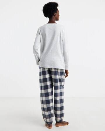 Pretty Secrets Henley Top And Check Pyjama Set