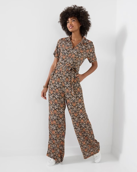 Joe Browns Josie Short Sleeve Zip Front Jumpsuit