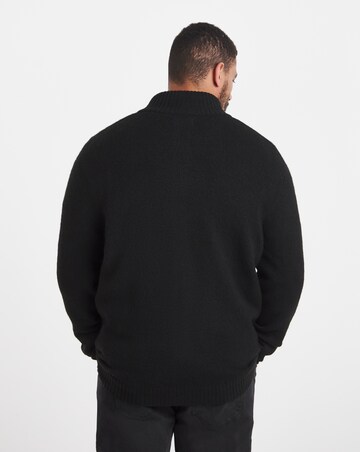 Jack & Jones Soho Ollie Full Zip Knit - Black
