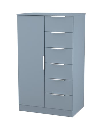 Humber Ready Assembled 1 Door 5 Drawer Kids Wardrobe - Kids