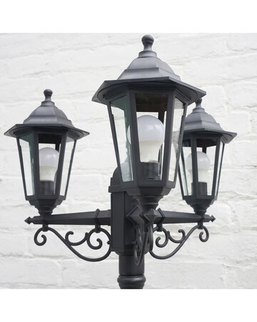 ValueLights Mayfair 2.2m IP44 Wired Outdoor Lamp Post Lights - Bulbs Included