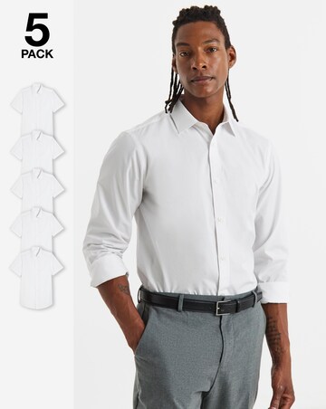 3 Pack Long Sleeve White Formal Shirt