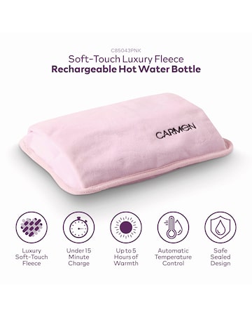 Carmen Spa Rechargeable Hot Water- Pink