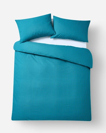 Houndstooth Cotton Blend Duvet Cover Set