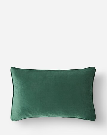 Festive Fringed Christmas Trees Embroidered Cushion