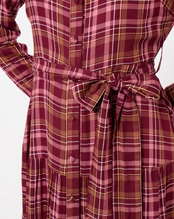 Joe Browns Petite Willow Check Button Through Maxi Dress