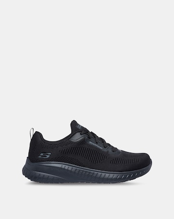 Skechers Black Workwear Squad Choas Trainers - Wide Fit (E)