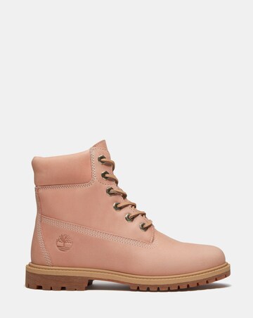 Timberland Pink Premium 6 Inch Lace Up Boots - Standard Fit (D)
