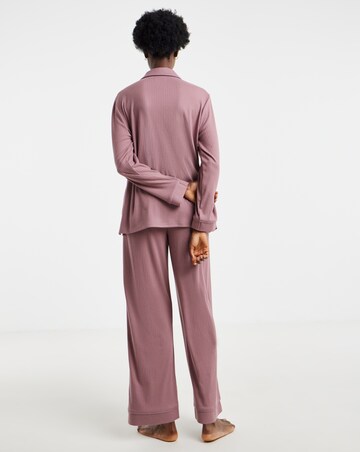 Figleaves Soft Knit Ribbed Pj Set