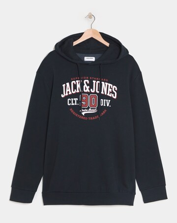 Jack & Jones Logo Hoodie - Navy