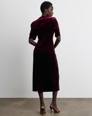 Joanna Hope Velour Twist Front Midi Dress