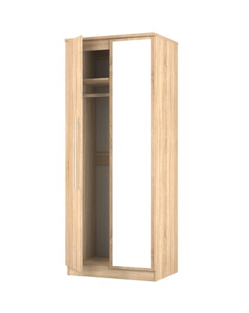 Osprey Ready Assembled 2 Door Mirrored Wardrobe - Kids