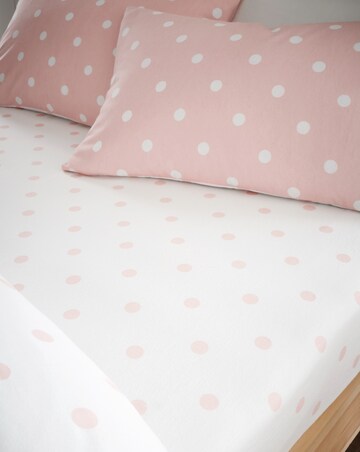 Catherine Lansfield Brushed Polka Dot Fitted Sheet