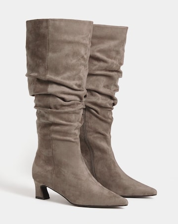 Alison Slouchy Pointed Knee High Boots - Wide Fit (E) & Curvy Calf