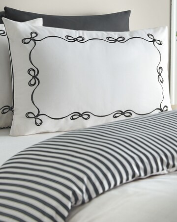 Catherine Lansfield Bow Embroidery Duvet Cover Set