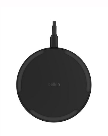 Belkin BoostCharge 15W Qi Wireless Charging Pad with USB-C Cable & Adapter