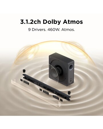 TCL A65K 3.1.2 Dolby Atmos All-in-One Bang & Olufsen AI Soundbar with Subwoofer