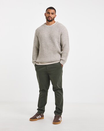 Jack & Jones Jaxon Crew Knit Jumper - Natural