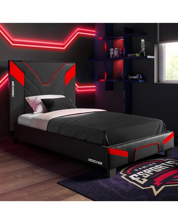 X Rocker Cerberus MKII Gaming Single Bed in a Box - Carbon Red