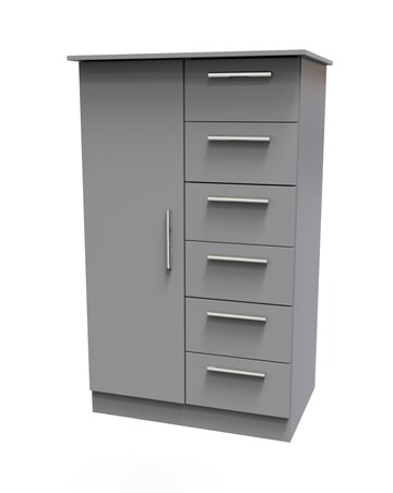 Eider Ready Assembled 1 Door 5 Drawer Kids Wardrobe - Kids