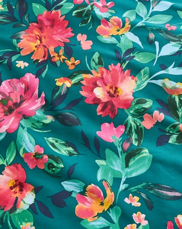 Painted Floral Cotton Blend Duvet Cover Set