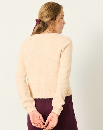 Fatface Embellished Collar Knit Top