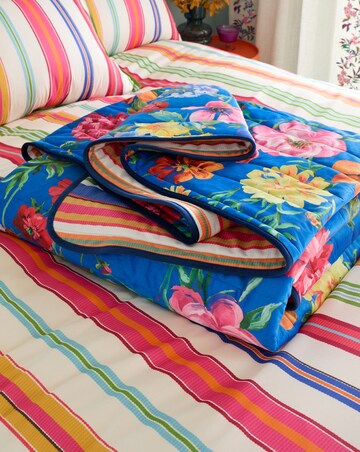 Sophie Robinson Darling Floral Reversible Stripe Bedspread
