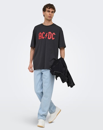 Only & Sons ACDC Relaxed Fit T-Shirt - Black