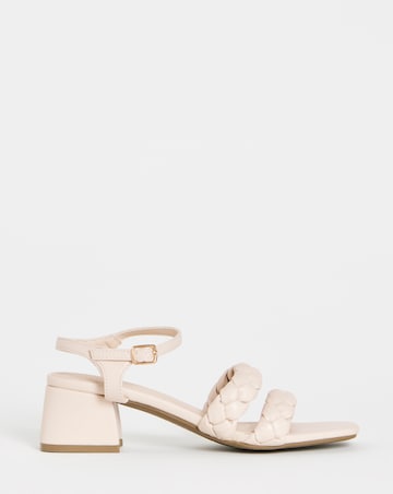 Jacinda Twin Strap Block Heeled Sandals Extra Wide EEE Fit