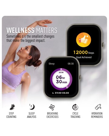 Reflex Active Nexus Silicone Strap Smart Watch - Warm Grey