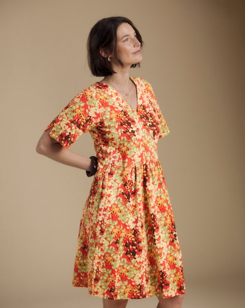 Julipa Printed Cotton Jersey Shift Dress
